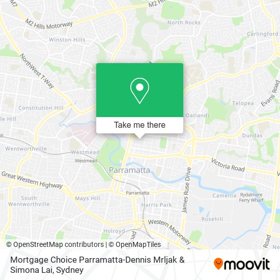 Mapa Mortgage Choice Parramatta-Dennis Mrljak & Simona Lai
