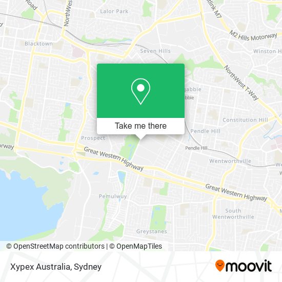 Mapa Xypex Australia