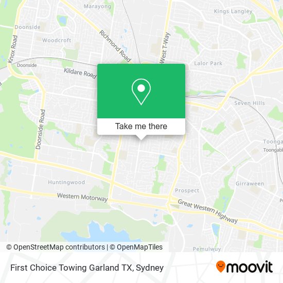 First Choice Towing Garland TX map