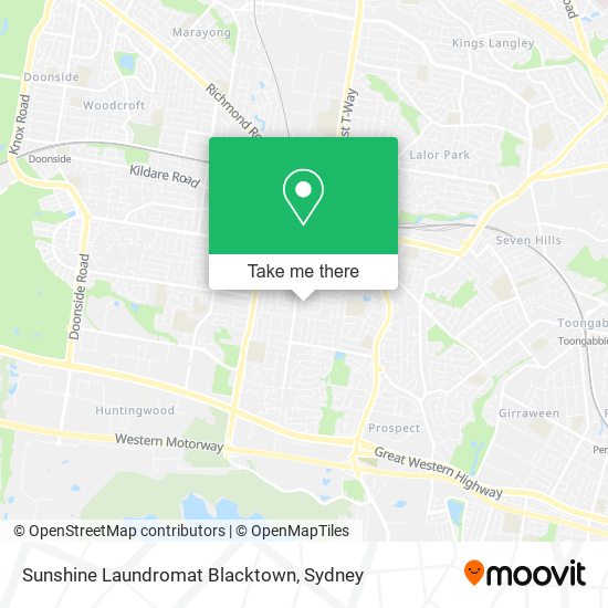 Sunshine Laundromat Blacktown map