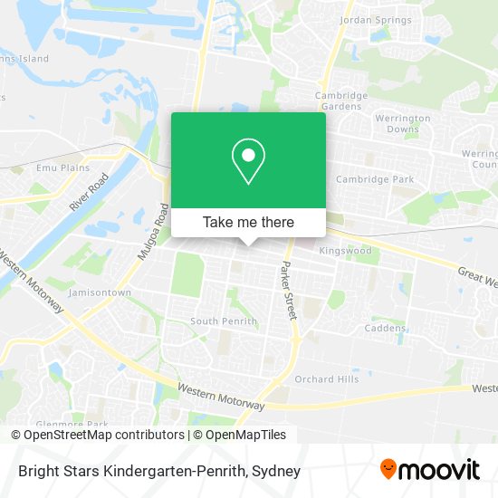 Bright Stars Kindergarten-Penrith map