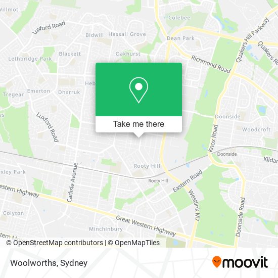 Mapa Woolworths