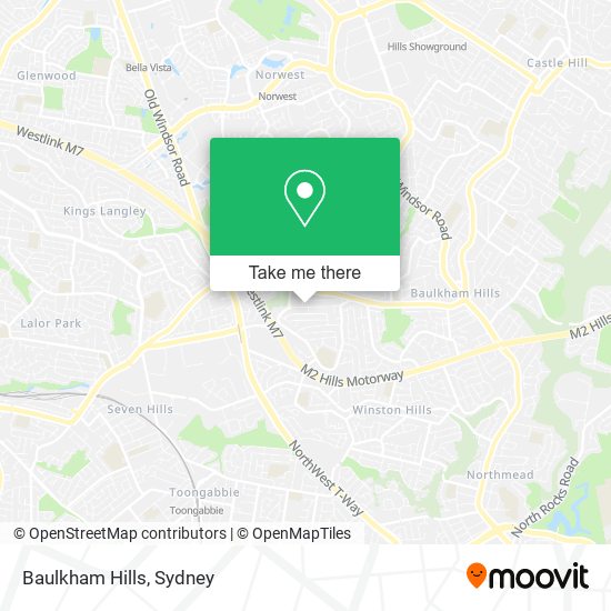 Mapa Baulkham Hills