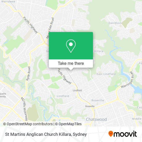 St Martins Anglican Church Killara map