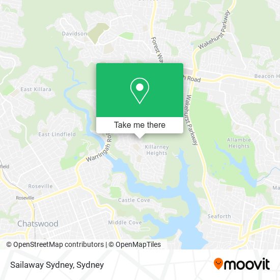 Mapa Sailaway Sydney