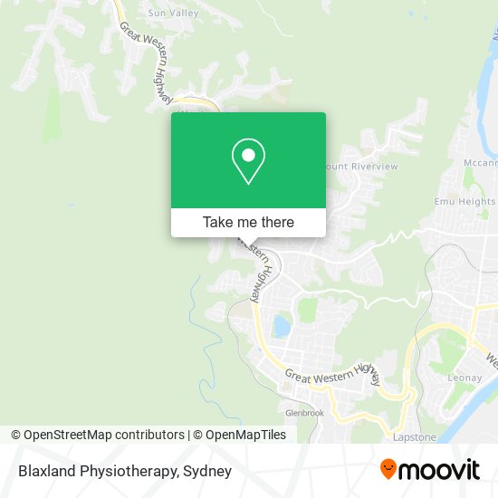 Blaxland Physiotherapy map
