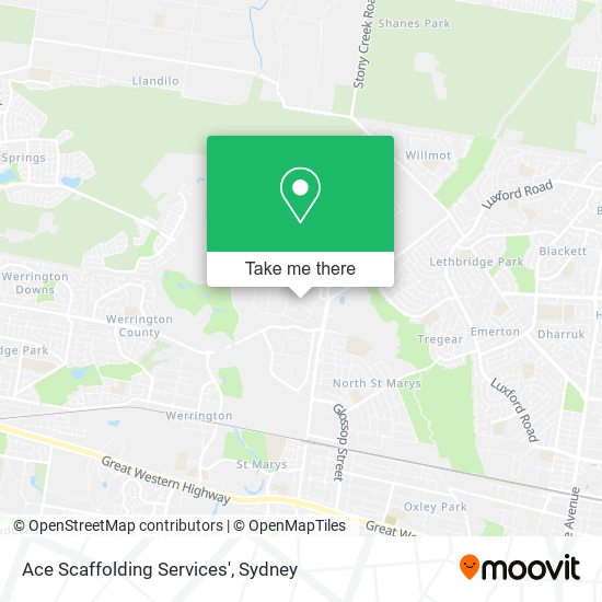 Ace Scaffolding Services' map