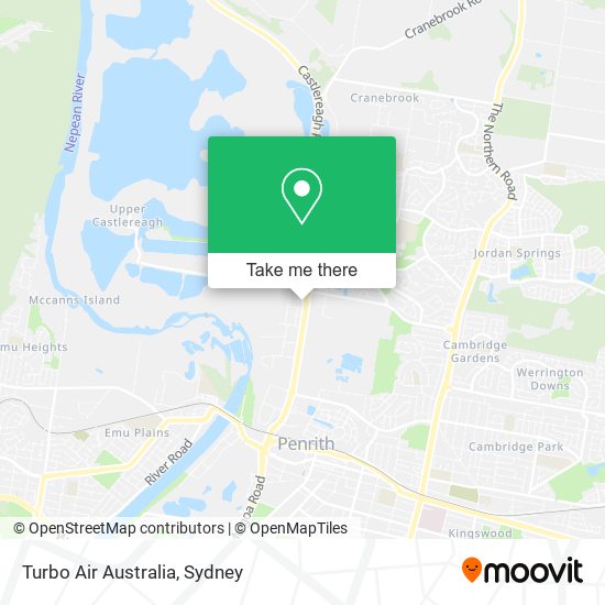 Mapa Turbo Air Australia