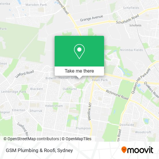 Mapa GSM Plumbing & Roofi