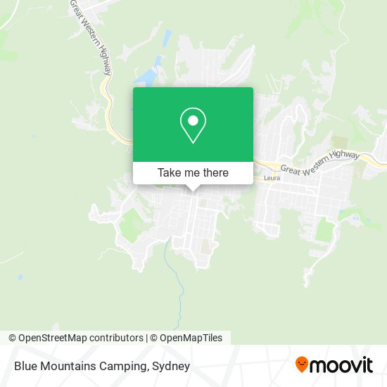 Mapa Blue Mountains Camping