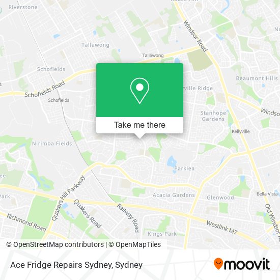 Ace Fridge Repairs Sydney map