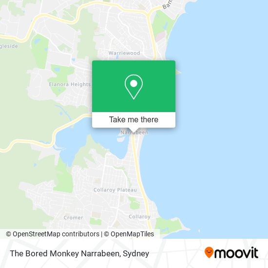 Mapa The Bored Monkey Narrabeen