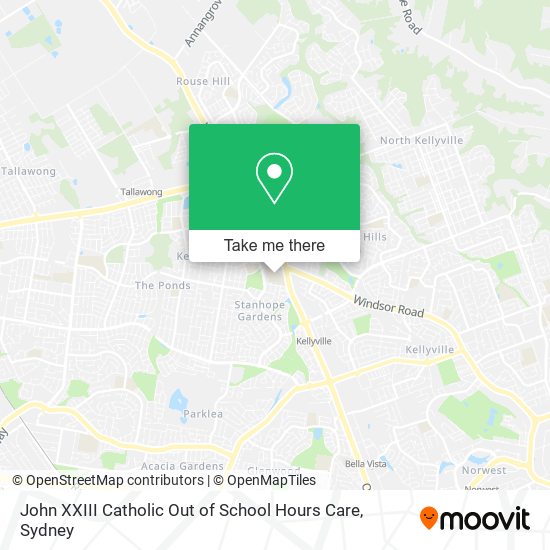 Mapa John XXIII Catholic Out of School Hours Care