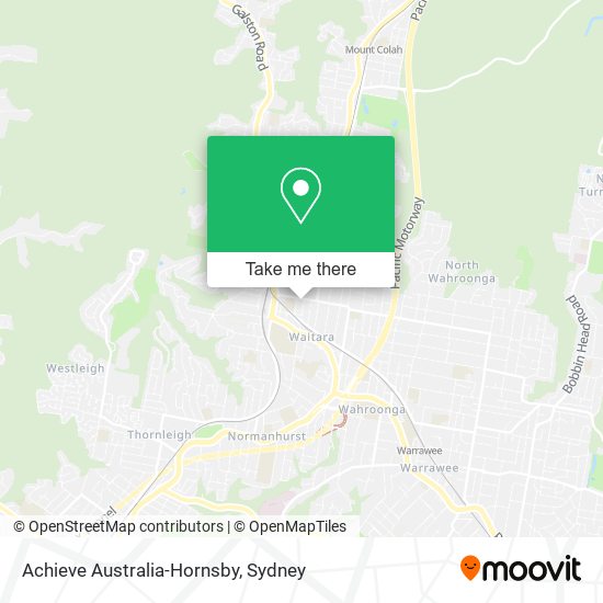 Mapa Achieve Australia-Hornsby