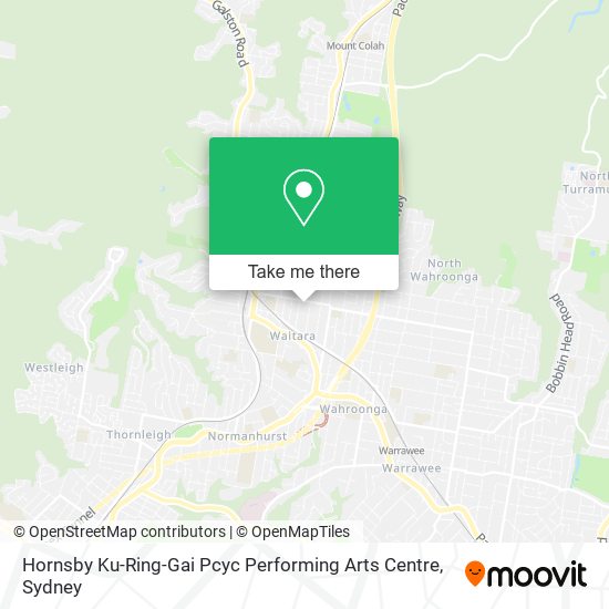 Hornsby Ku-Ring-Gai Pcyc Performing Arts Centre map