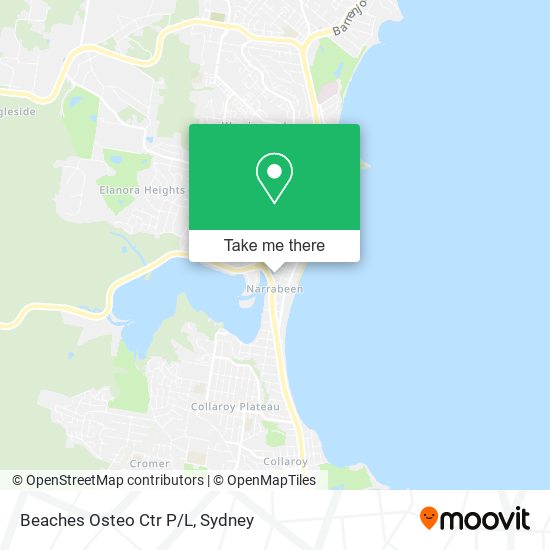 Beaches Osteo Ctr P/L map