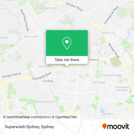 Mapa Superwash Sydney