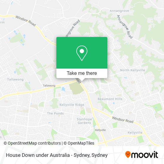 House Down under Australia - Sydney map