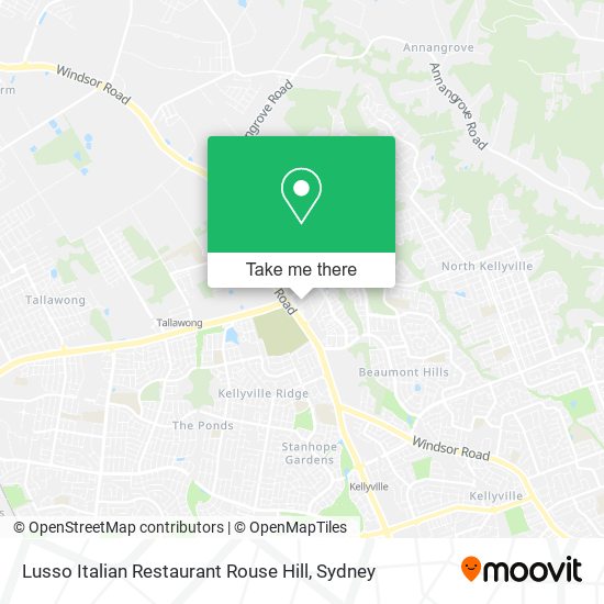 Mapa Lusso Italian Restaurant Rouse Hill