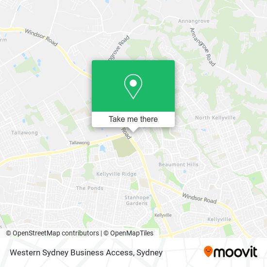 Mapa Western Sydney Business Access