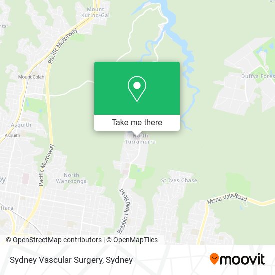 Sydney Vascular Surgery map