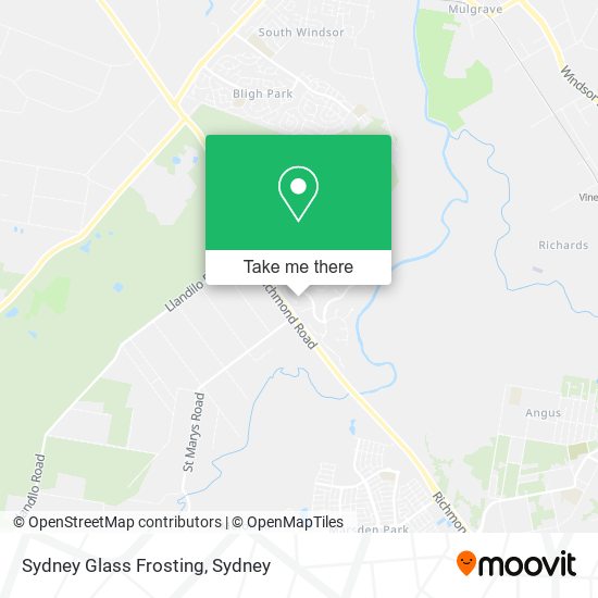 Sydney Glass Frosting map