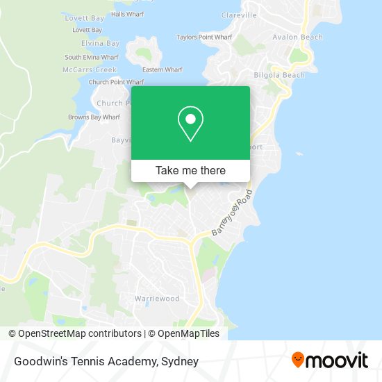 Goodwin's Tennis Academy map