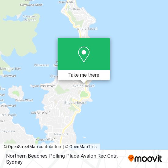 Northern Beaches-Polling Place-Avalon Rec Cntr map