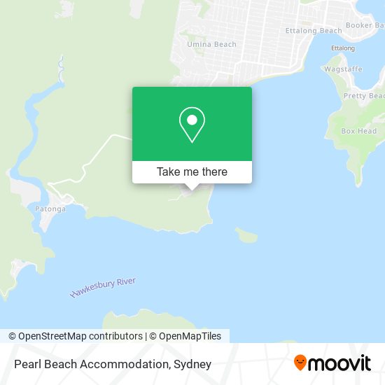 Mapa Pearl Beach Accommodation