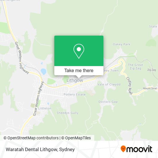 Mapa Waratah Dental Lithgow