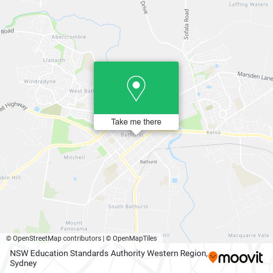 NSW Education Standards Authority Western Region map