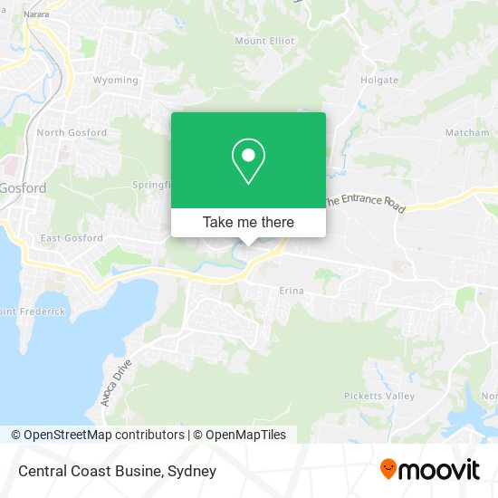 Central Coast Busine map