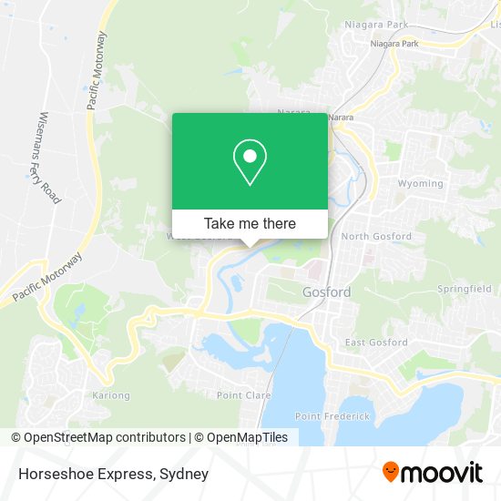 Mapa Horseshoe Express