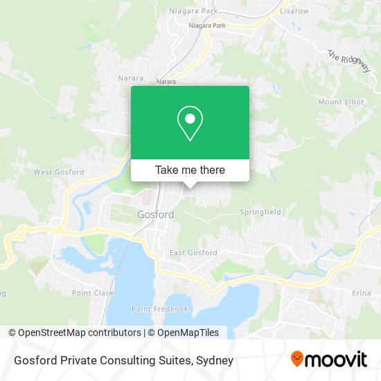 Mapa Gosford Private Consulting Suites
