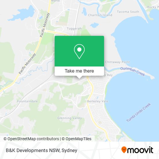 B&K Developments NSW map