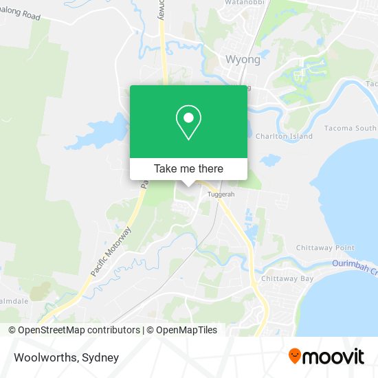 Mapa Woolworths