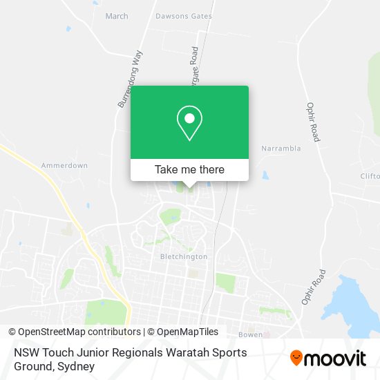 NSW Touch Junior Regionals Waratah Sports Ground map