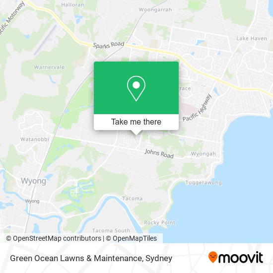 Mapa Green Ocean Lawns & Maintenance