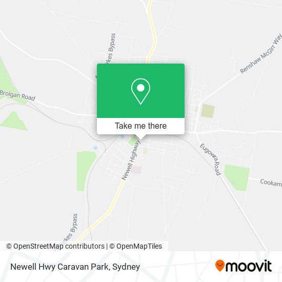 Mapa Newell Hwy Caravan Park