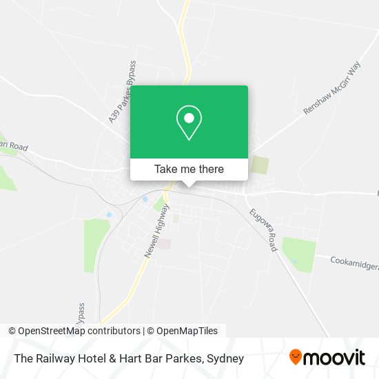 The Railway Hotel & Hart Bar Parkes map