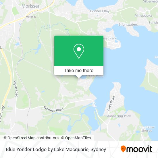 Mapa Blue Yonder Lodge by Lake Macquarie