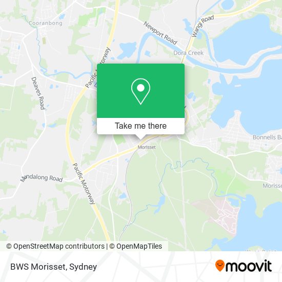 BWS Morisset map