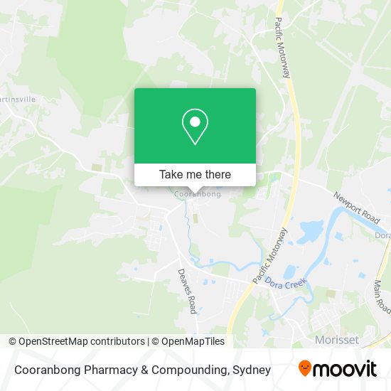 Mapa Cooranbong Pharmacy & Compounding