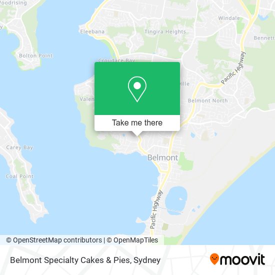 Belmont Specialty Cakes & Pies map