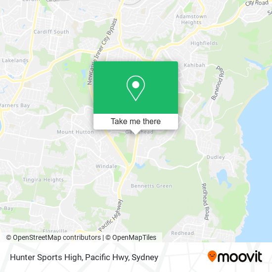 Hunter Sports High, Pacific Hwy map