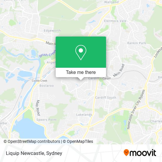 Mapa Liquip Newcastle