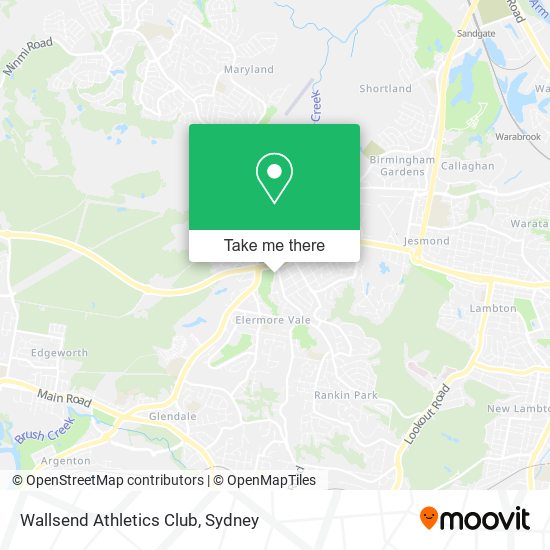 Wallsend Athletics Club map