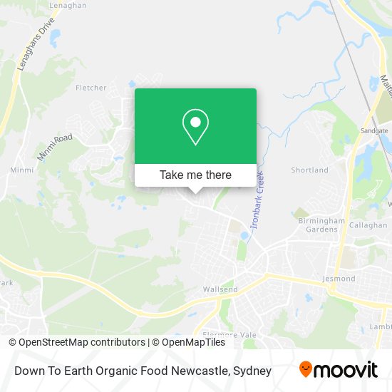 Down To Earth Organic Food Newcastle map