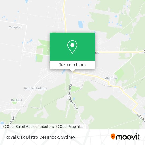 Royal Oak Bistro Cessnock map