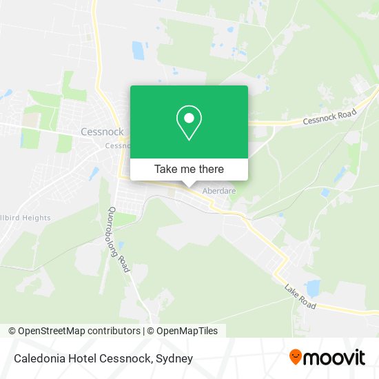 Mapa Caledonia Hotel Cessnock